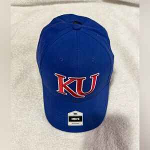 Blue KU Fans Adjustable Face Cap